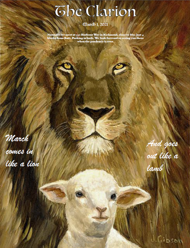 March issue of The Clarion by the Oakland Lodge of the Theosophical Society, also known as the Theosophical Society of the East Bay